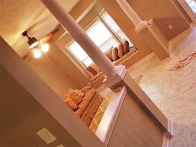 Repainted interior with detailed door casing